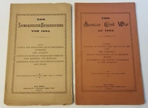 118: Der samoanische Bürgerkrieg von 1893 DEUTSCHE & ENGLISCHE Ausgaben - SEHR SELTEN - Bild 1 von 6