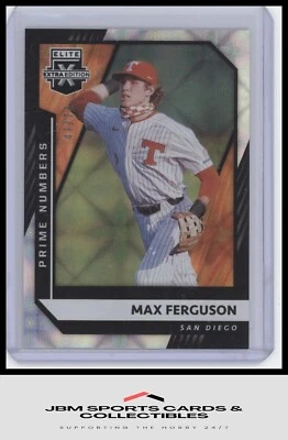 2021 Elite Extra Edition #160 Max Ferguson Prime Numbers B #/73 - Image 1 of 2