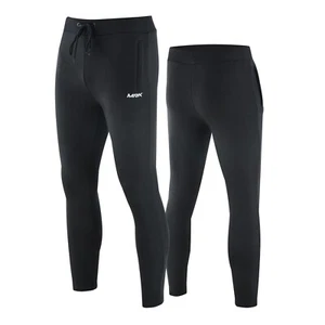 Herren Winter Thermo Leggings Jogginghose Fleece Reißverschlusstaschen offener Saum unten - Bild 1 von 12