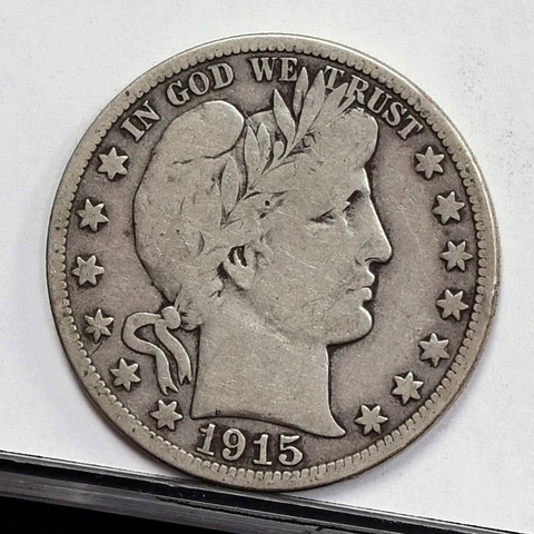 1915-S Barber Half Dollar - Fine (49896-L) Cover