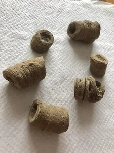 Chinese / South East Asian Coins Fossils Stacked Up Tube Coins (ref 2) - Picture 1 of 8