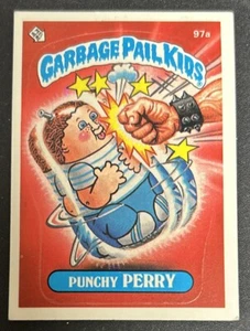 1986 Topps Series 3 Garbage Pail Kids GPK Punchy Perry Sticker Card #97a FR O/C - Picture 1 of 2