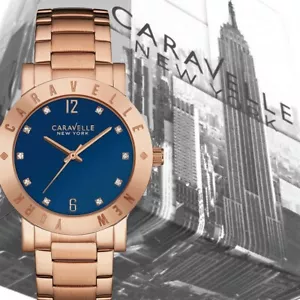 Caravelle New York 44L202 Ladies Rose Gold Plated Bracelet 3 Yr Guar RRP £119.00 - Picture 1 of 5