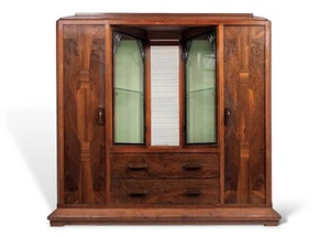 Antique Art Deco Vitrine Cabinet by Ateliers Gauthier Poinsignon, France, Signed - Picture 1 of 12
