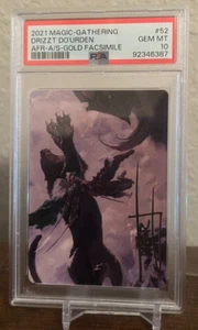 MTG - AFR - Drizzt Do'Urden Kunstkarte (goldgestempelte Signatur) PSA 10 POP 1! - Bild 1 von 4
