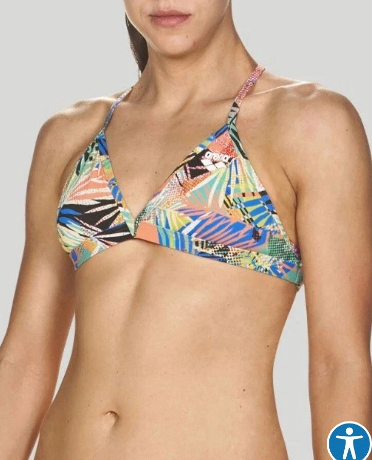 Top de bikini Arena con corbata floral en toda la espalda-multi-talla 26-nuevo con etiquetas Foto 1 de 1