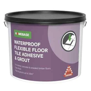 Waterproof Flexible Floor Tile Adhesive & Grout, 10L - 17.5kg By Homebase - Picture 1 of 1