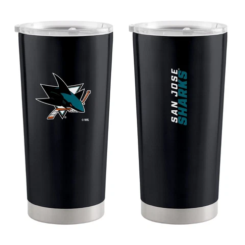 San Jose Sharks 20oz Stainless Steel Travel Tumbler [NEW] NHL Mug Glass Cup Cover
