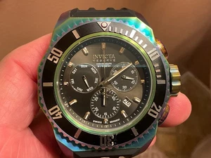 INVICTA SWISS RESERVE IRIDESCENT RUSSIAN DIVER MODEL 25734 QUARTZ CHRONOGRAPH - Bild 1 von 7