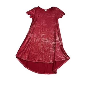 Damenkleid LuLaRoe S Rot Metallic Hi-Low Kurzarm - Top Zustand - Bild 1 von 10