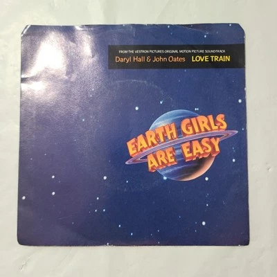 Daryl Hall & John Oates ~ Earth Girls Are Easy Love Train PS 45 RPM  Record - Image 1 of 4