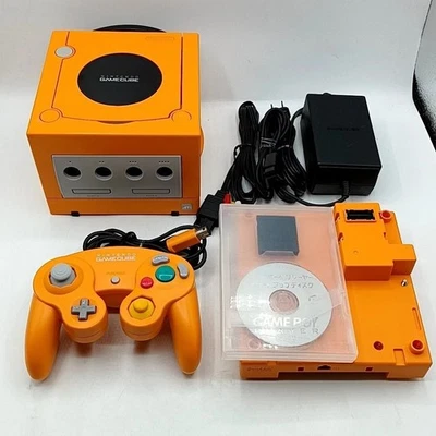 Nintendo GameCube Enjoy Plus Pack Orange Tested w/ GB Player Startup Disc Memory - Image 1 of 4