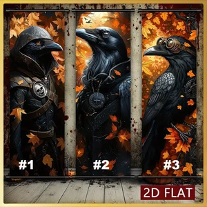 Impresiones de pergamino colgante - cuervo/cuervo medieval - Imagen 1 de 5