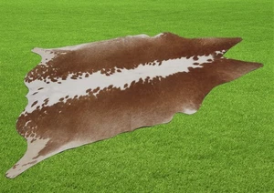 100% Original Kuhfell Teppich Bereich Skin Leder 21.38 Sq.feet (145cmx137cm) - Picture 1 of 3
