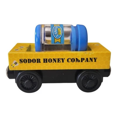 Thomas Train Honey Barril Car & Jar Tanque Motor Madera Ferrocarril Raro Sodor 2003 Foto 1 de 4