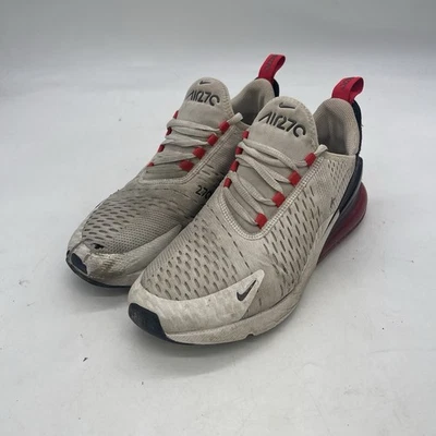 Nike Air Max 270 Zapatos Juveniles 6.5 Y (GS) Blanco Sirena Rojo Con Cordones (943345 111) Foto 1 de 4