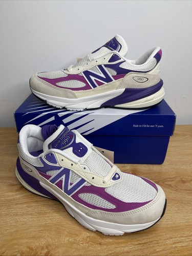 New Balance 990 Uomo Bianco Viola UK 8 5 RRP £220