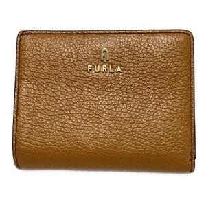 Auth FURLA Camellia - Brown Leather Bifold Wallet - Picture 1 of 5