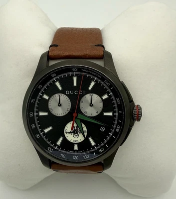 Gucci 126.2 G-Timeless Men’s Watch – Stainless Steel – Original Leather Strap – - Image 1 of 4