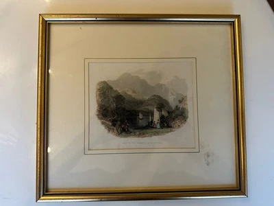 Antiguo estampado enmarcado “Paso de los Trosajos” - W.H. Bartlett & T. Allom 1836-1842 Foto 1 de 3