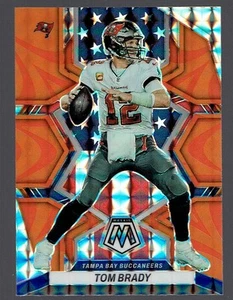 2022 Panini Mosaic Tom Brady National Pride Reactive Orange Prizm Football Card - Picture 1 of 2