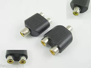 10x RCA Phono Hembra Jack a Doble RCA Hembra Y Divisor Adaptador de Audio Convertidor - Imagen 1 de 5