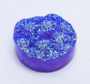 56.80 CT NATURAL CRYSTAL FLAME AURA TITANIUM DRUZY GEMSTONE DYED GIFT USE DR-146 - Picture 1 of 10