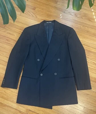 Blazer Abrigo Traje Chaqueta De Colección Para Hombre Talla 36 Giorgio Armani Lana Virgen Italia Foto 1 de 4