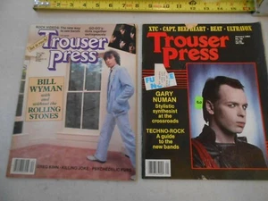 VINTAGE LOT 2 1981 NO. 58 / 68 TROUSER PRESS MAGAZINE GO-GO'S XTC STONES RARE - Picture 1 of 6