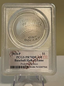 2014-P PCGS PR70DCAM Baseball Hall Of Fame. (Pedro Martinez Signed) - Picture 1 of 6