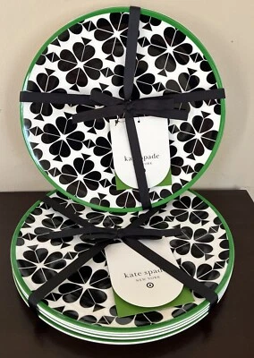 Juego de 4 platos de cena de melamina Kate Spade New York X Target 10,5" negro/crema/verde Foto 1 de 2