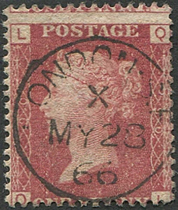 CD vertical 'Londres.1866' 1d SG 43, Pl.90 EXCELENTE USADO. - Imagen 1 de 1
