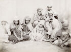 M'Sila Algérie. Famille algérienne paysans 1897. Photo albuminé d'époque. M485