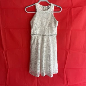 Girls' Ivory White Sleeveless Studded Ponte Dress - Size 16 - Picture 1 of 5