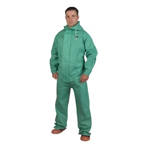 HEAVY DUTY WATERPROOF PVC RAIN SUIT OUTDOORS FISHING CONSTRUCTION COVERALLS XLRG - Picture 1 of 5