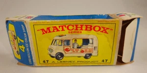 Matchbox Regular Wheels 47B Ice Cream Van scatola vuota originale "E" modello bianco - Foto 1 di 3