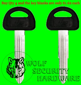 Suzuki Lot of Two (2) Key Blank Black Plastic Rubber Head Ilco X185P SUZ15P - Picture 1 of 2