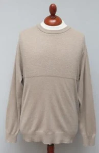 Mens Club Monaco 100% Cashmere Putty Beige Crew Neck Jumper L / G - Picture 1 of 9