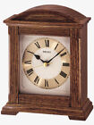 Seiko Clocks Brown Oak Wooden Mantel Clock QXG123B