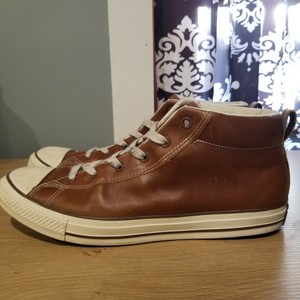 brown converse leather