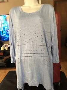 Women’s apt 9 light blue tunic embellished size 2X - Picture 1 of 6