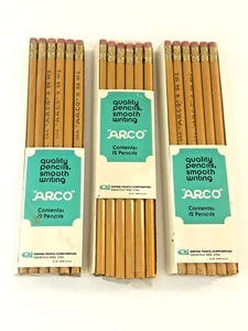 Vintage Empire Arco 88 No 2 Pencils Yellow 3 Packs 36 Count 7.5" New NOS USA - Picture 1 of 4