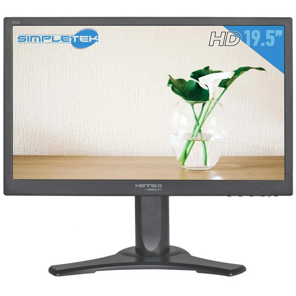 HANNSG HP205DJB Monitor 20" DVI VGA Screen Panel Display LCD Case POS DVR - Image 1 of 4