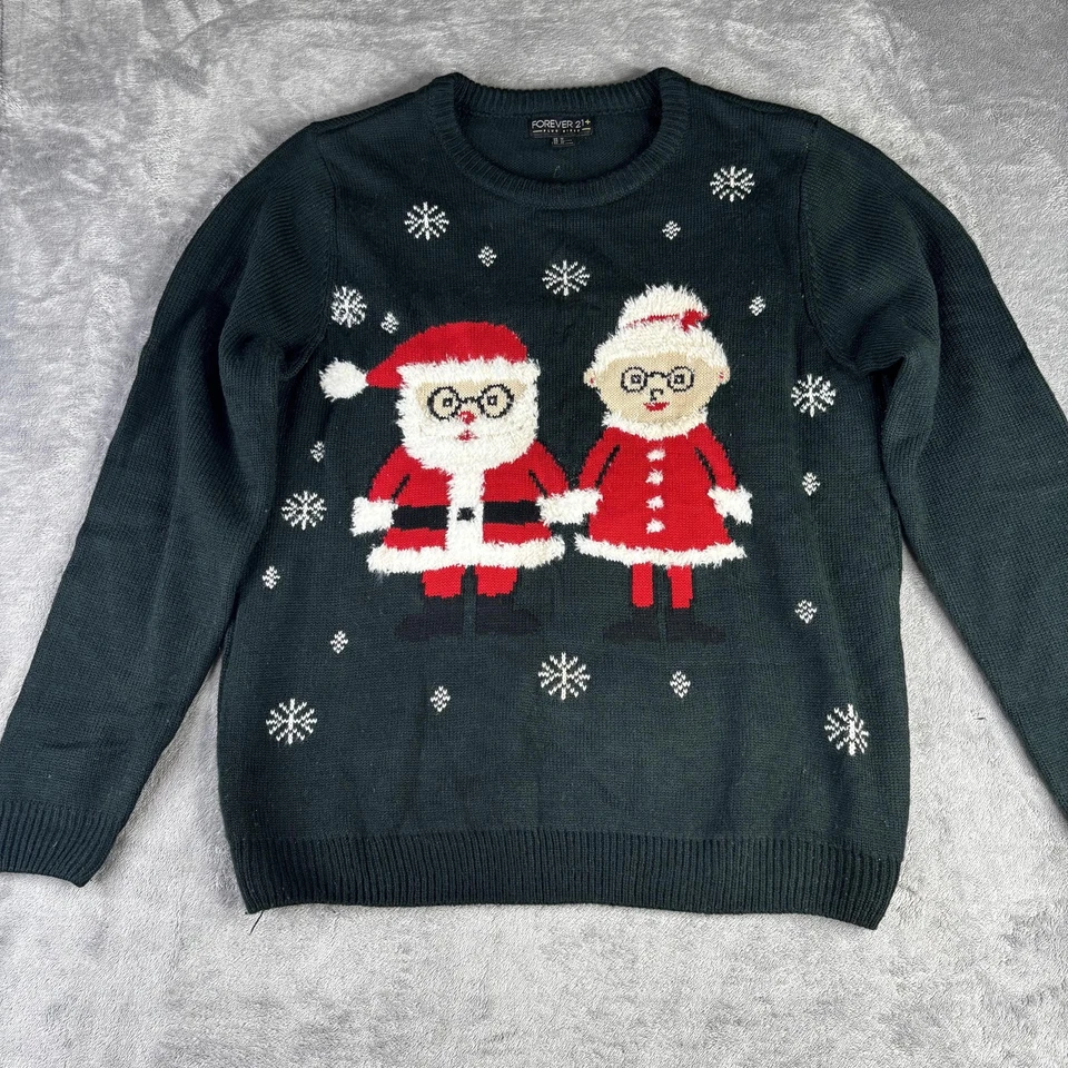 Suéter Forever 21 Plus Mujer 1X Navidad Sra. Claus Santa Copo de Nieve - Se Ajusta a XL Foto 1 de 4