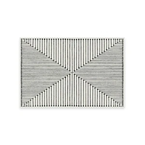 RUGGABLE x Jonathan Adler Machine Washable Modern Area Rug – Inkdrop Black & ... - Picture 1 of 7
