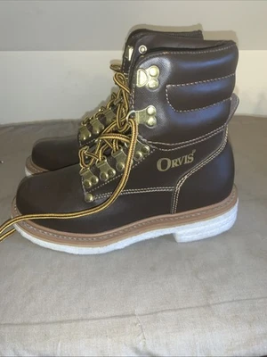 Botas de pesca con mosca Orvis para hombre talla 6 marrón estadounidense con fondo de fieltro 863102 Foto 1 de 3