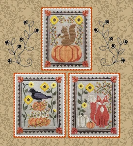 Waxing Moon Designs counted cross stitch pattern ~ Bittersweet Trio ~ #200 - Picture 1 of 4