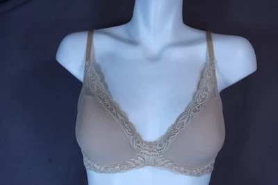 Sujetador NATORI 730023 con aros forrado plumas contorno 32DD beige Foto 1 de 4