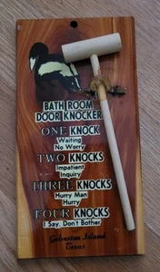 Vintage Wood Novelty Wall Hanging Bathroom Decor - Picture 1 of 3