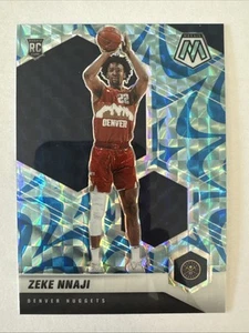 2020-21 Panini Mosaic Zeke Nnaji Reactive Blue Prizm RC #231 Denver Nuggets - Picture 1 of 2
